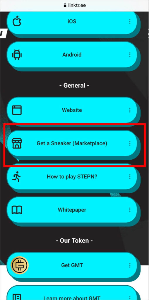 STEPN iPhoneよりアクセス_STEP3