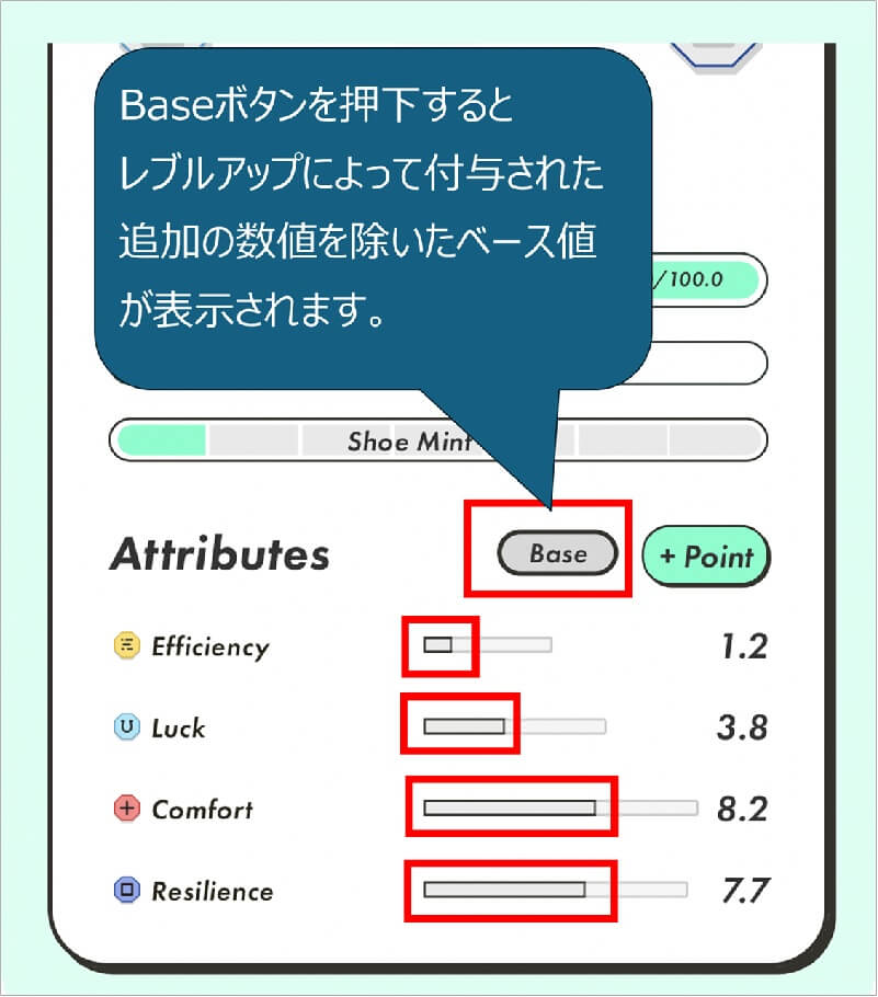 STEPN スニーカー ベース値