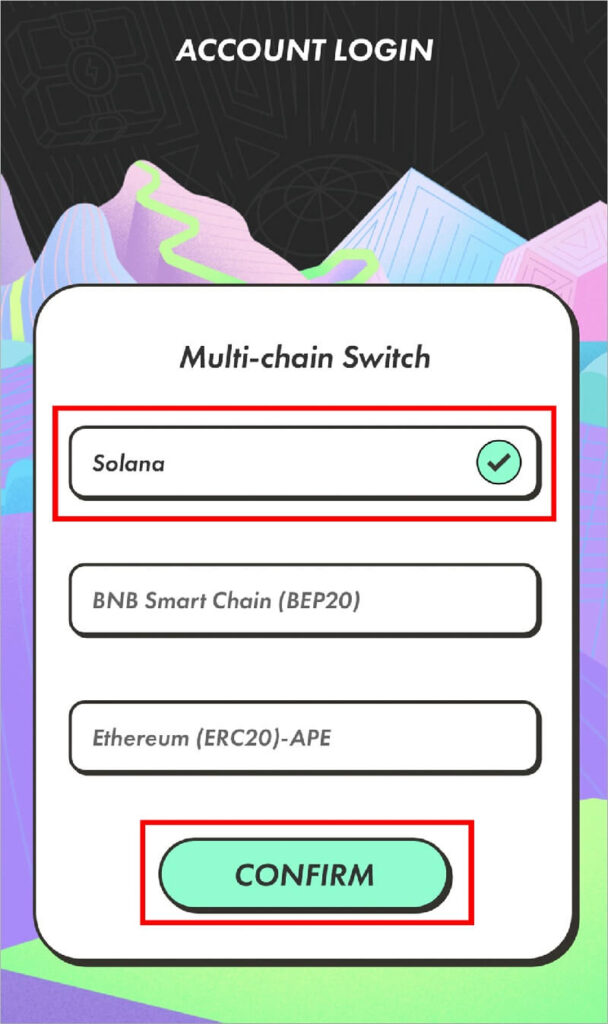 手順4:ブロックチェーンを選択する 4-1