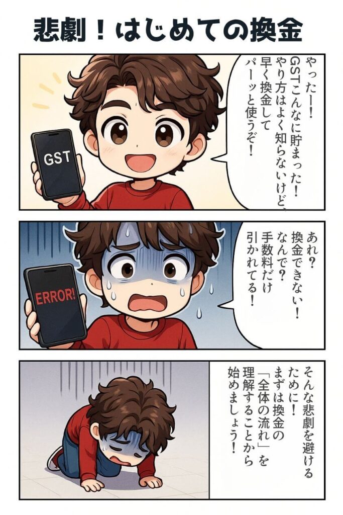 STEPN換金の全体フロー