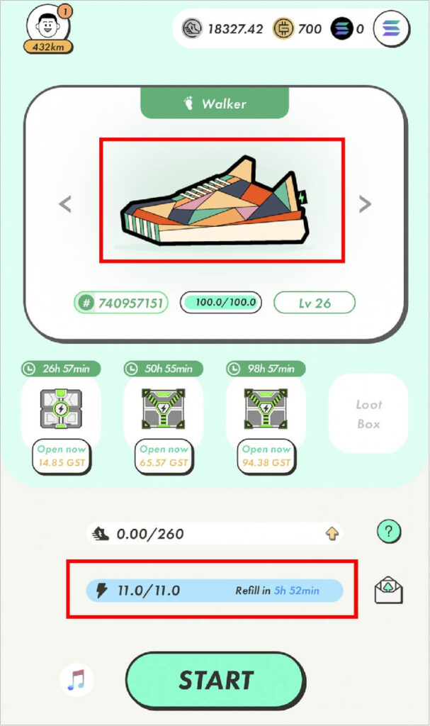 歩いてGSTを稼ぐ方法 STEP1-1