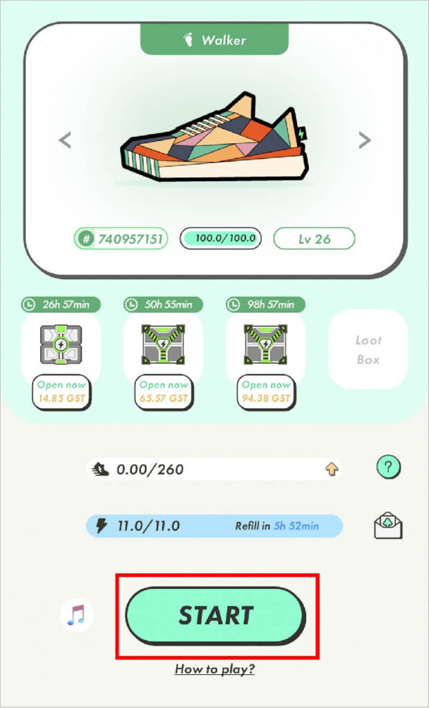 歩いてGSTを稼ぐ方法 STEP1-2